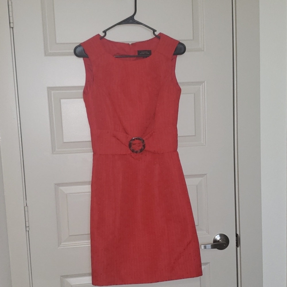 NEW Red Tahari Dress with accent belt